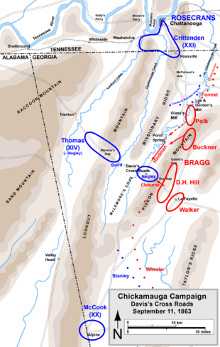 Chickamauga Campaign Davis's Cross Roads
