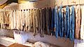 Coloured wool at Fountains Abbey's barn
