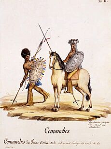 Comanches of West Texas in war regalia