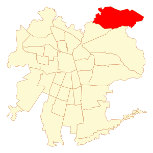 Map of Lo Barnechea commune in Santiago Metropolitan Region