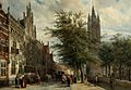 Cornelis Springer, The Gemeenlandshuis and the Old Church, Delft, Summer (1877)