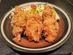 Cutlet Oysters in Hong Kong Japanese Restaurant