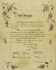 Dally Messenger 1908 Civic Reception Scroll