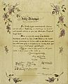 Dally Messenger 1908 Civic Reception Scroll