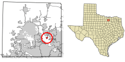 Location of Lakewood Village in Denton County, Texas