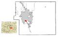 El Paso County Colorado Incorporated and Unincorporated areas Stratmoor Highlighted