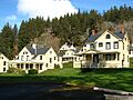 Historic building on a slight hill