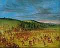 George Catlin - Ball-play of the Choctaw--Ball Up - Google Art Project