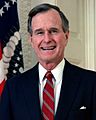 George H. W. Bush, President of the United States, 1989 official portrait cropped(b)