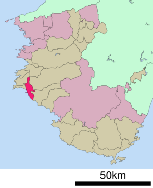 Location of Gobō in Wakayama Prefecture