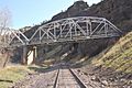 Hardy Bridge and BNSF railroad tracks - looking NE - Cascade County Montana US - 2009