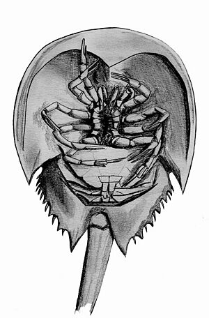 Horseshoe crab underside