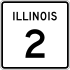 Illinois Route 2 marker