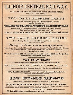 Illinois Central Railway Ad 1870