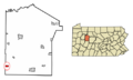 Jefferson County Pennsylvania Incorporated and Unincorporated areas Timblin Highlighted