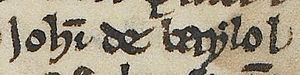 John de Balliol (British Library MS Cotton Faustina B IX, folio 43r)