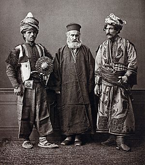 Kurds and Orthodox priest, 1873