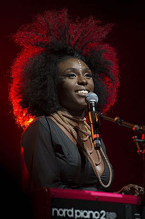 Laura Mvula performing at the Montreux Jazz Festival