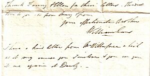 Letter by William Evans circa 1820