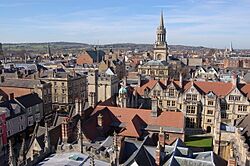Lincoln College Library tower and Brasenose College from the University Church of St Mary the Virgin - geograph.org.uk - 729890