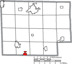 Location of Plymouth in Huron County