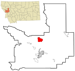 Location of Evaro, Montana