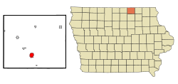 Location of Osage, Iowa