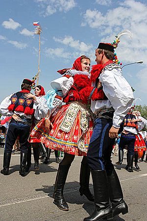 Moravian Slovak Costumes during Jizda Kralu