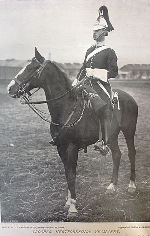 Mounted soldier, Hertfordshire Yeomanry, 1896