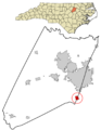 Nash County North Carolina incorporated and unincorporated areas Sharpsburg highlighted