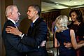 Obamas and Bidens on presidential election night 2012