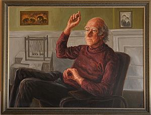 Peter Higgs portrait at James Clerk Maxwell Foundation