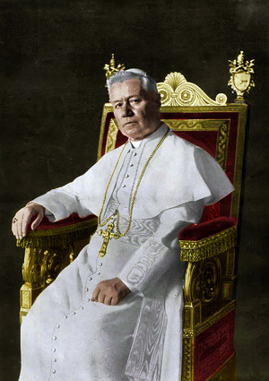 Pius X, by Francesco De Federicis, 1903 (retouched, colorized).tif