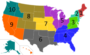Regions of the United States EPA