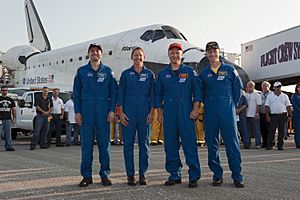 STS-135 crew after landing