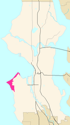 The Alki region of West Seattle
