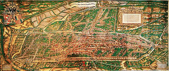 Seld Joerg Vogelschauplan von Westen Augsburg