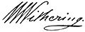 Signature of William Withering 1741-1799