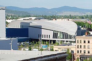 Spokane Convention Center - Exhibit Hall from Parkade