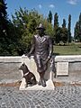 Statue of István Fekete by Ferenc Trischler, 2017 Mosonmagyaróvár