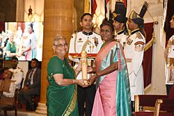 Sudha Murthy receives Padma Bhushan