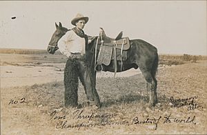 Tom Threepersons, champion bronco buster of the world No 2 (HS85-10-25957)