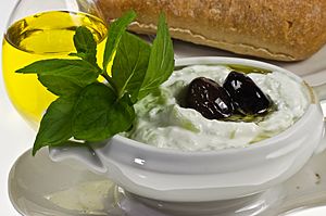 Tzatziki meze or appetizer, also used as a sauce