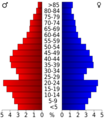 USA Walworth County, Wisconsin age pyramid