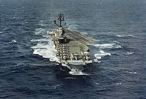 USS Intrepid CVS-11 bow shot 1970s