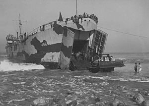 USS LST-486 San Clemente 9 January 1944