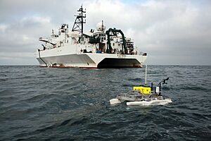 US Navy 090814-N-0000X-001 The Office of Naval Research small waterplane area twin-hull oceanographic research ship R-V Kilo Moana takes part in the second Radiance in a Dynamic Ocean (RaDyO) program
