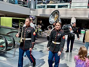 United States Marines Band at the New York Auto Show 2025