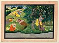 Unknown, Kangra, India - Krishna Fluting to the Milkmaids - Google Art Project