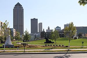 View from the Pappajohn Sculpture Park